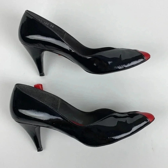 Vintage pin up rockabilly pointed toe kitten high  heels size 6.5 - Picture 7 of 15